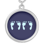 Baby Footprints (Boy Twins) Custom Necklace