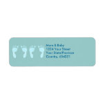 Baby Footprints (Boy Twins) Return Address Labels