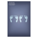 Baby Footprints (Boy Twins) Custom Stationery