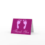 Baby Footprints (Girl) Greeting Cards