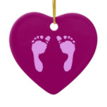 Baby Footprints (Girl) Christmas Tree Ornaments