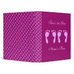Baby Footprints (Girl Twins) Vinyl Binders
