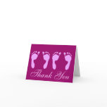 Baby Footprints (Girl Twins) Greeting Cards
