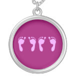 Baby Footprints (Girl Twins) Pendants