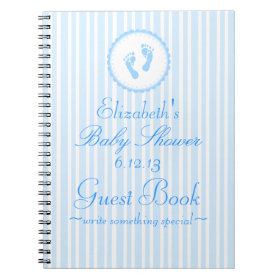 Baby Footprints-Shower Guestbook Note Books