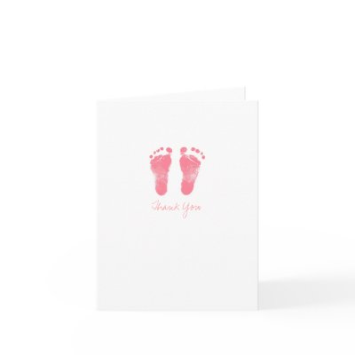 Baby Footprints Thank You Note Greeting Cards by NamesakeGifts