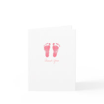 Baby Footprints Thank You Note Greeting Cards