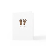 Baby Footprints Thank You Note Greeting Cards