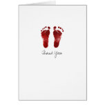 Baby Footprints Thank You Note Greeting Cards