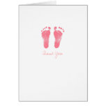 Baby Footprints Thank You Note Greeting Cards
