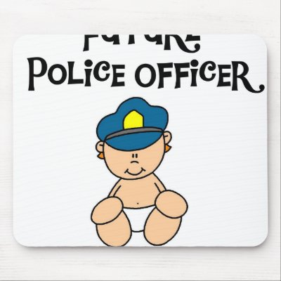 Baby Future Police Officer Mouse Pad by toddlersplace