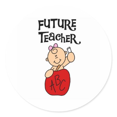 Baby Future Teacher Round Stickers by toddlersplace