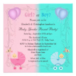 Baby Gender Reveal Babies in Strollers Personalized Announcements