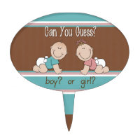 Baby Gender Reveal Cake Topper Pick