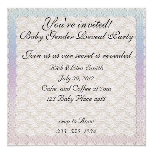 Baby Gender Reveal Party Invitation