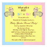 Baby Gender Reveal What Will it BEE? Honey Bees Personalized Announcement
