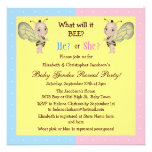 Baby Gender Reveal What Will it BEE? Honey Bees Custom Announcements