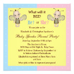 Baby Gender Reveal What Will it BEE? Honey Bees Personalized Announcement