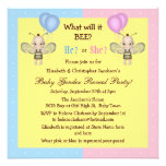 Baby Gender Reveal What Will it BEE? Honey Bees Personalized Invitation