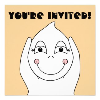 Baby Ghost Playing Personalized Invitations