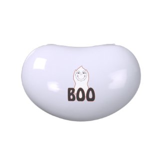 Baby Ghost Playing With Boo Saying Jelly Belly Candy Tins
