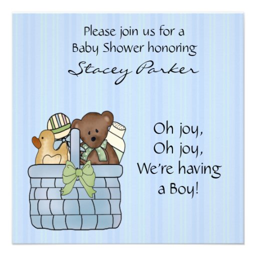 Baby Gift Basket Invitation from Zazzle.com