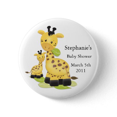 Baby Giraffe Baby Button by mybabybundles
