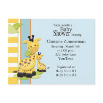 Baby Giraffe Baby Shower Invitation Postcard
