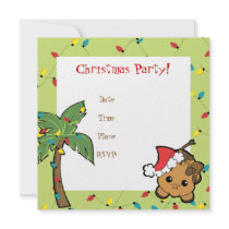 Baby Giraffe Christmas Cutie! invitations