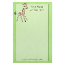 Baby Giraffe Stationery by Customizables Baby Giraffe Stationery