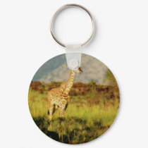 Baby giraffe wildlife keychains & key ring holders by Rowood Baby giraffe wildlife keychains & key ring holders