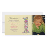 Baby Girl 1st Birthday Party Invite Photo Card