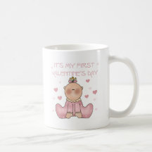 Baby Girl 1st Valentine's Day Coffee Mugs