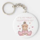 Baby Girl 1st Valentine's Day Key Chains