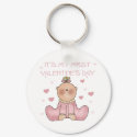 Baby Girl 1st Valentine's Day keychains by valentinesday Baby Girl 1st Valentine's Day keychains