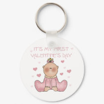 Baby Girl 1st Valentine's Day keychains by valentinesday Baby Girl 1st Valentine's Day keychains