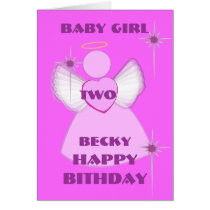 Baby Girl #2Birthday Invitation-Customize cards