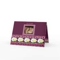 Baby Girl Annoucement  Sheep with your Photo - Greeting Cards