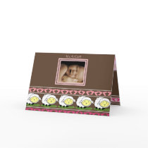 Baby Girl Annoucement  Sheep with your Photo - Cards