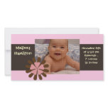 baby girl announcement photo card