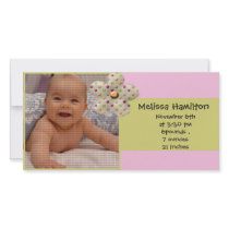 baby girl announcement photo card photo cards
