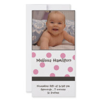 baby girl announcement photo card photo cards by cute4kids baby girl announcement photo card photo cards