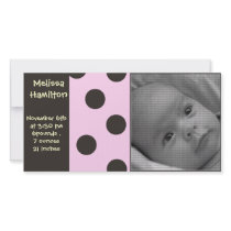 baby girl announcement photo card photo cards by cute4kids baby girl announcement photo card photo cards