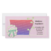 baby girl announcement photo card