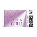 Baby Girl announcement postage