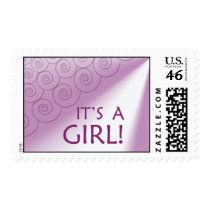 Baby Girl announcement postage by aslentz Baby Girl announcement postage