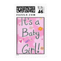 Baby Girl Announcement Postage postage by Kardz4U Baby Girl Announcement Postage postage