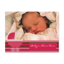 Baby Girl Announcement Postcards
