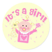 Baby Girl Announcement Sticker by jamiecreates1 Baby Girl Announcement Sticker
