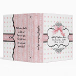 Baby Girl Baby Book Binder - French Bow  Dot vs2l